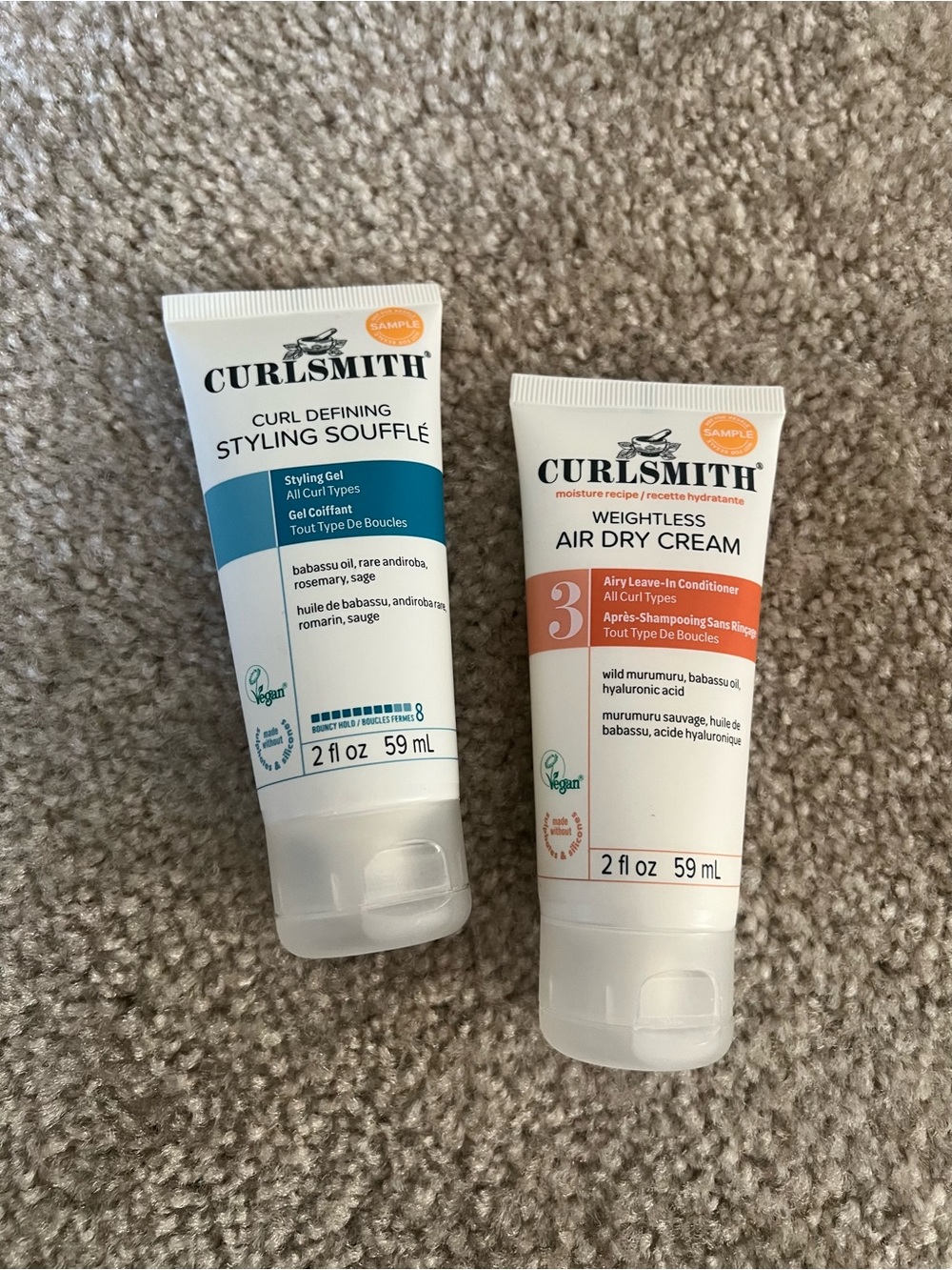 Curl smith Weightless Air Dry Cream & Curl Defining Styling Soufflé - 2fl oz’s